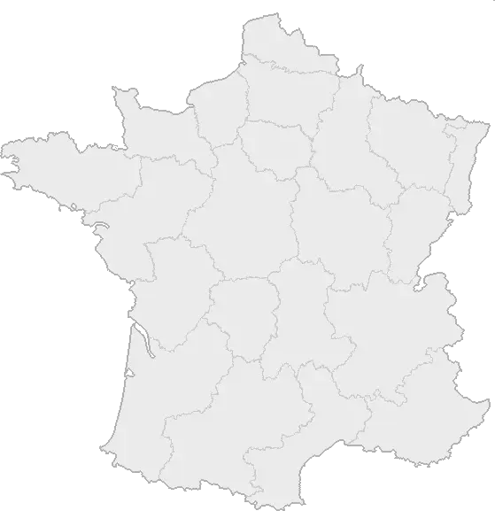Carte de France - points de présence réseau Hopela : Caen, Paris et Reims